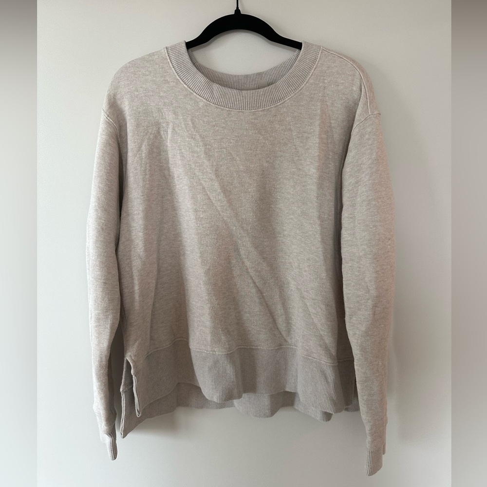 Zella Nola High/Low Sweatshirt, Oatmeal Soft Heather